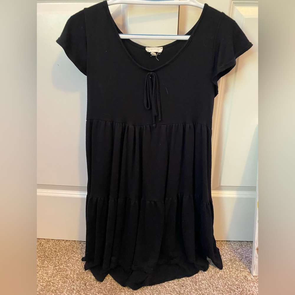 see you monday black short dress